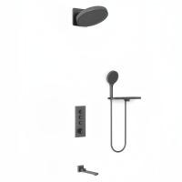 Душевой комплект термостатический встраиваемый, двухрежимный VSFW-433TI3RGM цвет вороненая сталь Vincea Душевой комплект термостатический встраиваемый, двухрежимный VSFW-433TI3RGM цвет вороненая сталь Vincea