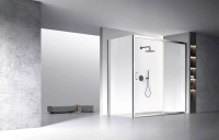 Душевой угол раздвижной прямоугольный RV060-160100-01-C5 1600х1000х1950 Цвет профиля Хром Стекло Прозрачное Veconi