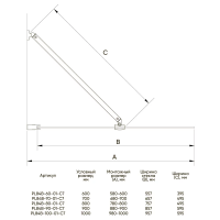 Шторка на ванну 700x1500 PL84-70-01-C7 цвет профиля Хром стекло Прозрачное Veconi