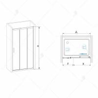 Душевая дверь RGW PA-13 100*195 06081310-11 профиль Хром стекло Прозрачное 5 мм RGW