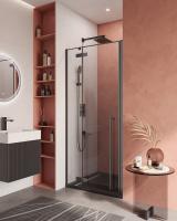 Душевая дверь в проём LINER-B-12-90-C-NERO-L 900x1950 Cezares