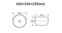 Раковина керамическая накладная AM3510