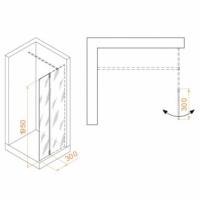 Боковая панель RGW Z-071W  30*195 352207103-15 профиль Белый стекло Прозрачное 8 мм RGW