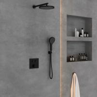 Душевой комплект термостатический встраиваемый, двухрежимный цвет черный VSFW-4212MB VINCEA