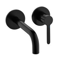 Смеситель для раковины встраиваемый однорычажный без донного клапана ECO-DI-NOP черный   Cezares