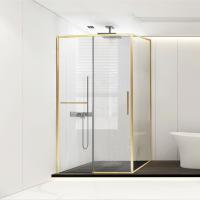 Душевой уголок квадратный/прямоугольный VSR-1SS9014CLG 1400x900x2000 профиль брашированное золото стекло прозрачное VINCEA