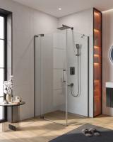 Душевой уголок прямоугольный.     SLIDER-AH-1-100-80/90-C-GM (800-900)x1000x1950 Cezares