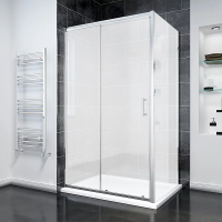 Душевой угол раздвижной прямоугольный RV055M-100100-07-C8 1000х1000х1950 Цвет профиля Хром Стекло Матовое Veconi