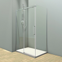 Душевой угол раздвижной прямоугольный 1600х800х1950 RV071-16080PR-01-19C4 Цвет профиля Хром Стекло Прозрачное Veconi