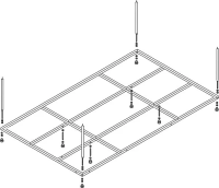 Сборный каркас к ванне Дива 170  (шпильки) универсальный